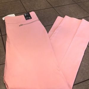 New pale pink tailored pants- pull on